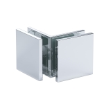 Glass-to-Glass 90 Degree Square Edge Clamp – Chrome Polished