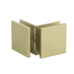 Glass-to-Glass 90 Degree Square Edge Clamp – Gold Brushed