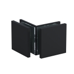 Glass-to-Glass 90 Degree Square Edge Clamp – Matte Black