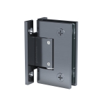 Adjustable Wall-to-Glass “H” Back Hinge – Polished Gun Metal
