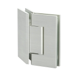 Heavy Duty Glass-to-Glass 135 Degree Hinge – Brushed Nickel