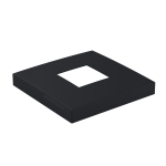 Square Flange Cover 4-1/8″ X 4-1/8″ . S.S316 – Matte Black