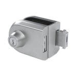 Slip-on Glass-to-Wall Door Lock – Brushed Stainless