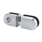 Slip-on Glass-to-Glass Door Lock – Brushed Stainless