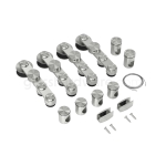 IGT Semi-Automatic Barn Door Hardware – Brushed Stainless