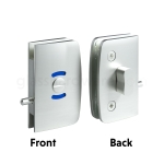Glass Door Lock with Indicator – Brushed Nickel
