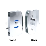 Glass Door Lock with Indicator – Chrome Polished