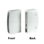 Glass Door Lock Receiver- Brushed Nickel