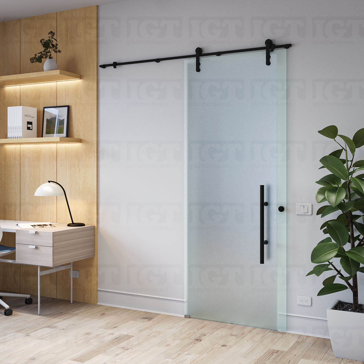Stainless Steel Upper Track 144″ L x 1”D – Matte Black - Image 2