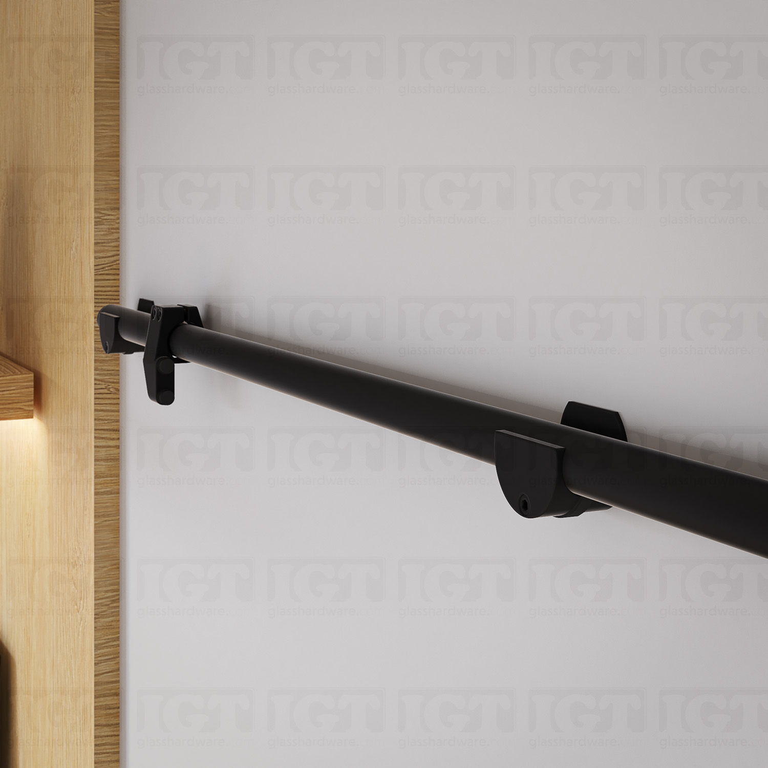 Stainless Steel Upper Track 144″ L x 1”D – Matte Black - Image 4