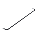 24” Round Towel Bar for Bypass System – Matte Black