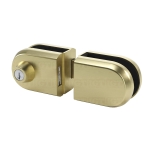 Slip-on Glass-to-Glass Door Lock – Gold Brushed