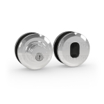 Barn Door Lock Glass-to-Glass – Polished Stainless