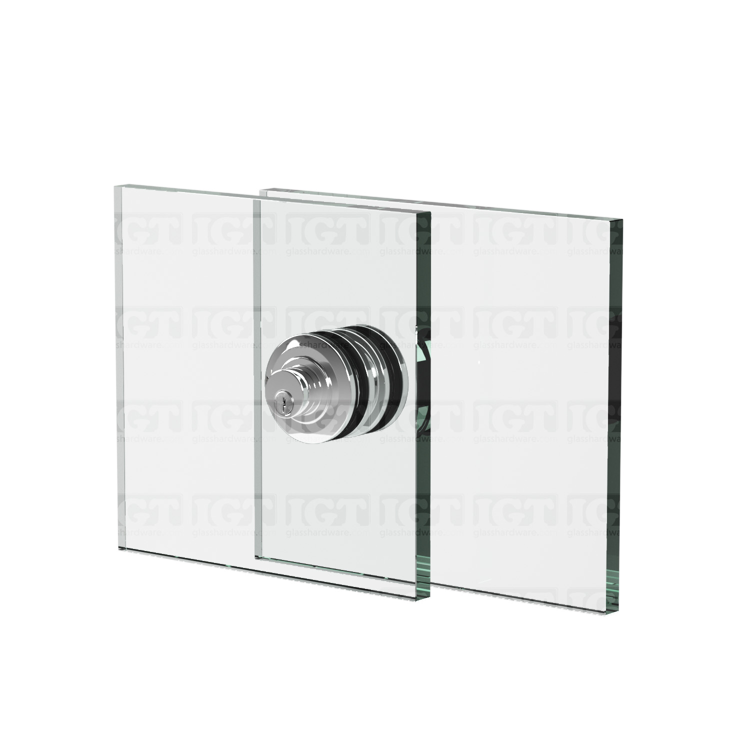 Barn Door Lock Glass-to-Glass - Polished Stainless - Image 7