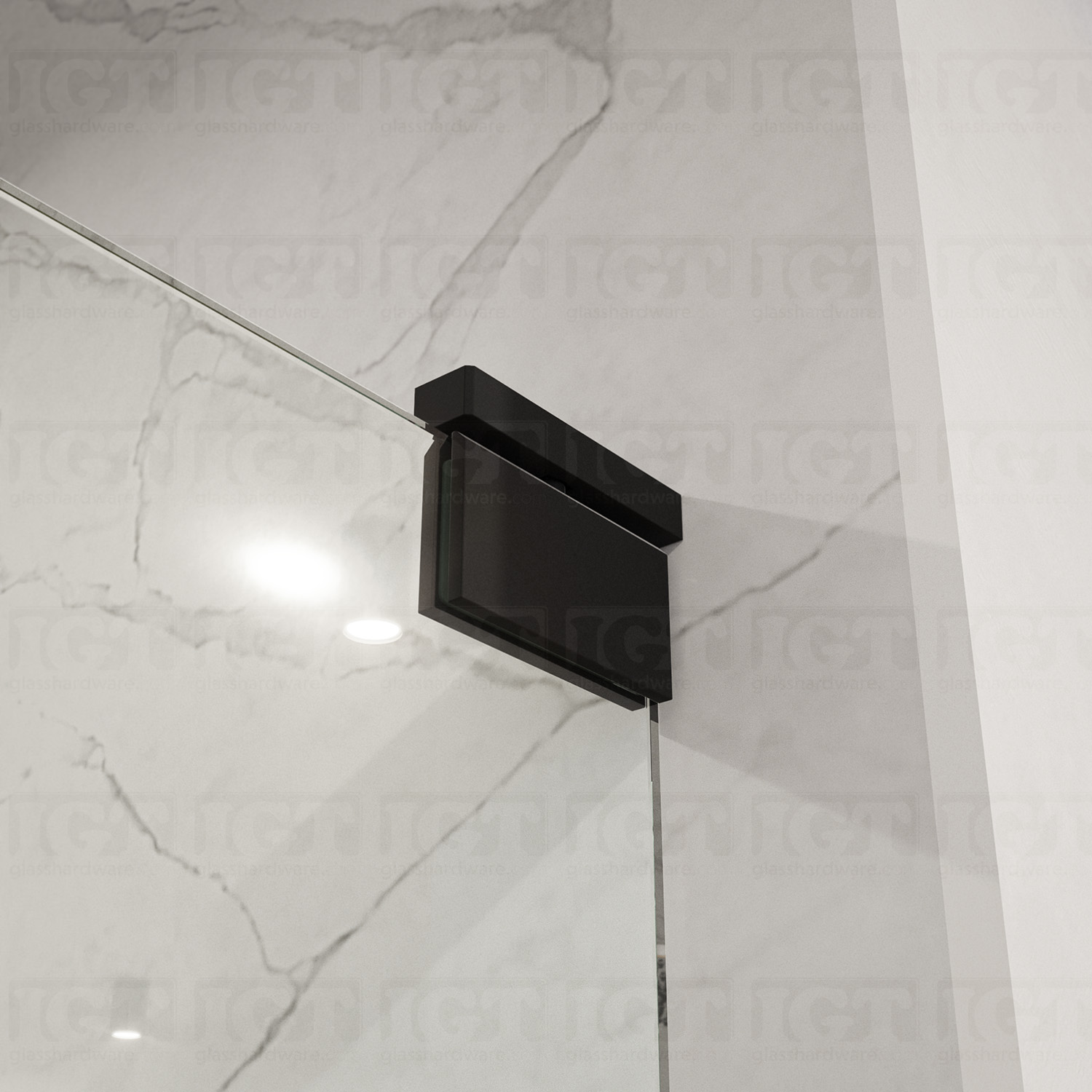 Left or Right Wall Mount Pivot Hinge - Matte Black - Image 4