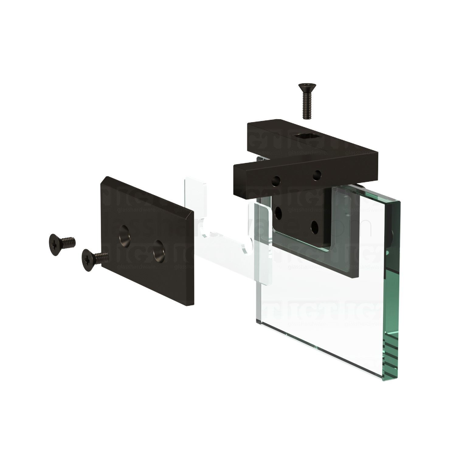 Left or Right Wall Mount Pivot Hinge - Oil Rubbed Bronze - Image 7