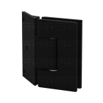 Wall-to-Glass 135 Degree Malibu Hinge – Matte Black