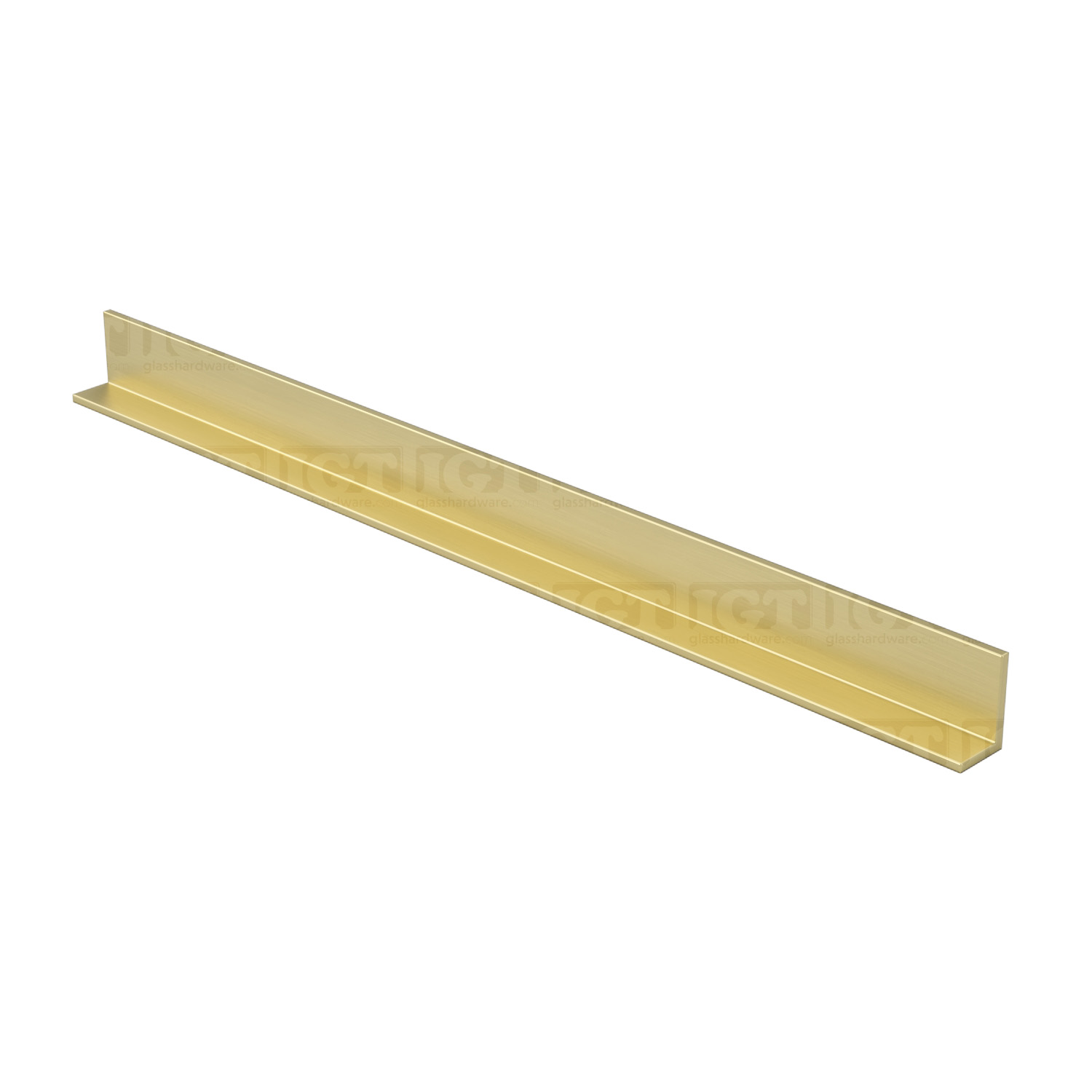 Aluminum L-Channel 1/2" x 3/4" - Gold Brushed