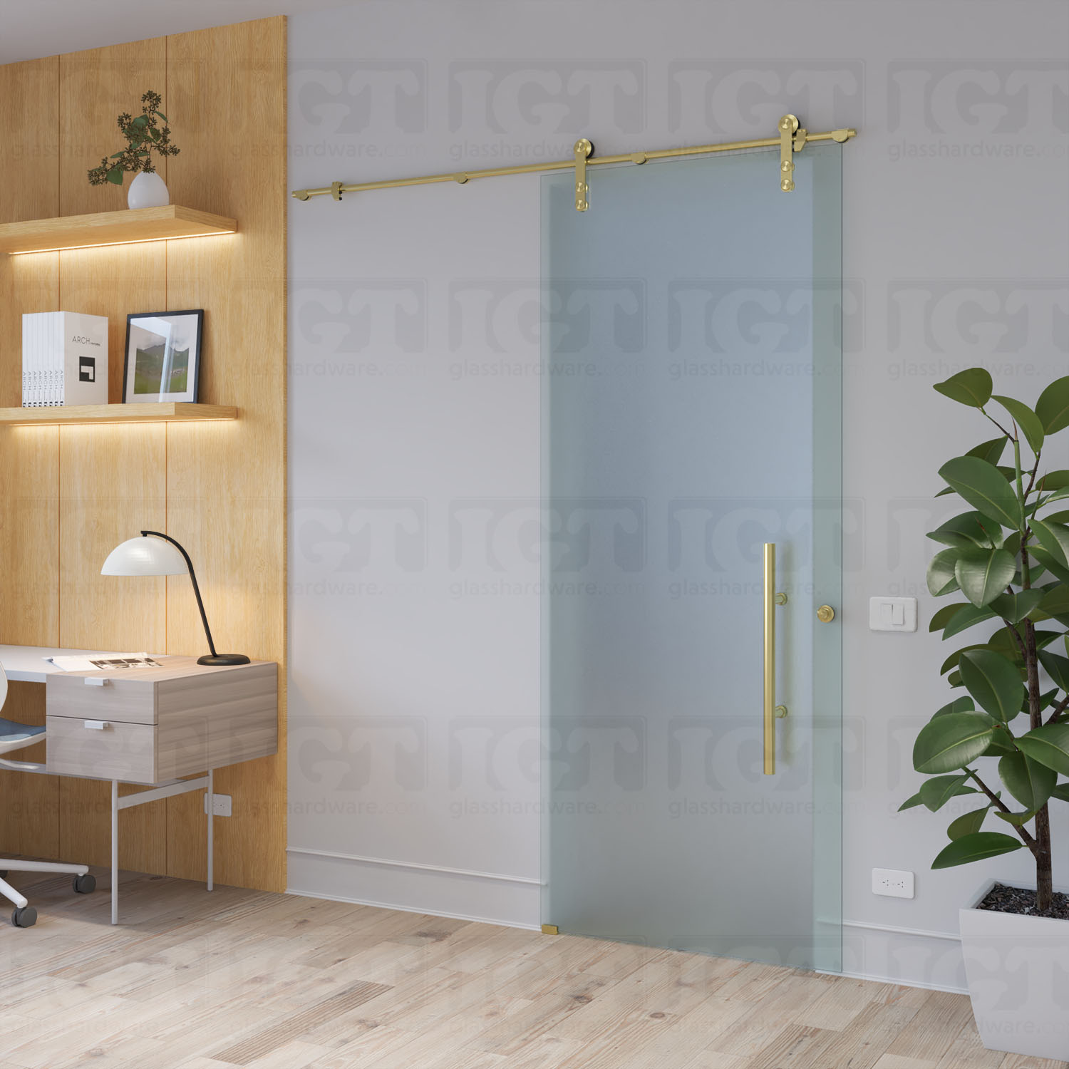 24″ Round Commercial Ladder Handle - Gold Brushed - Image 3