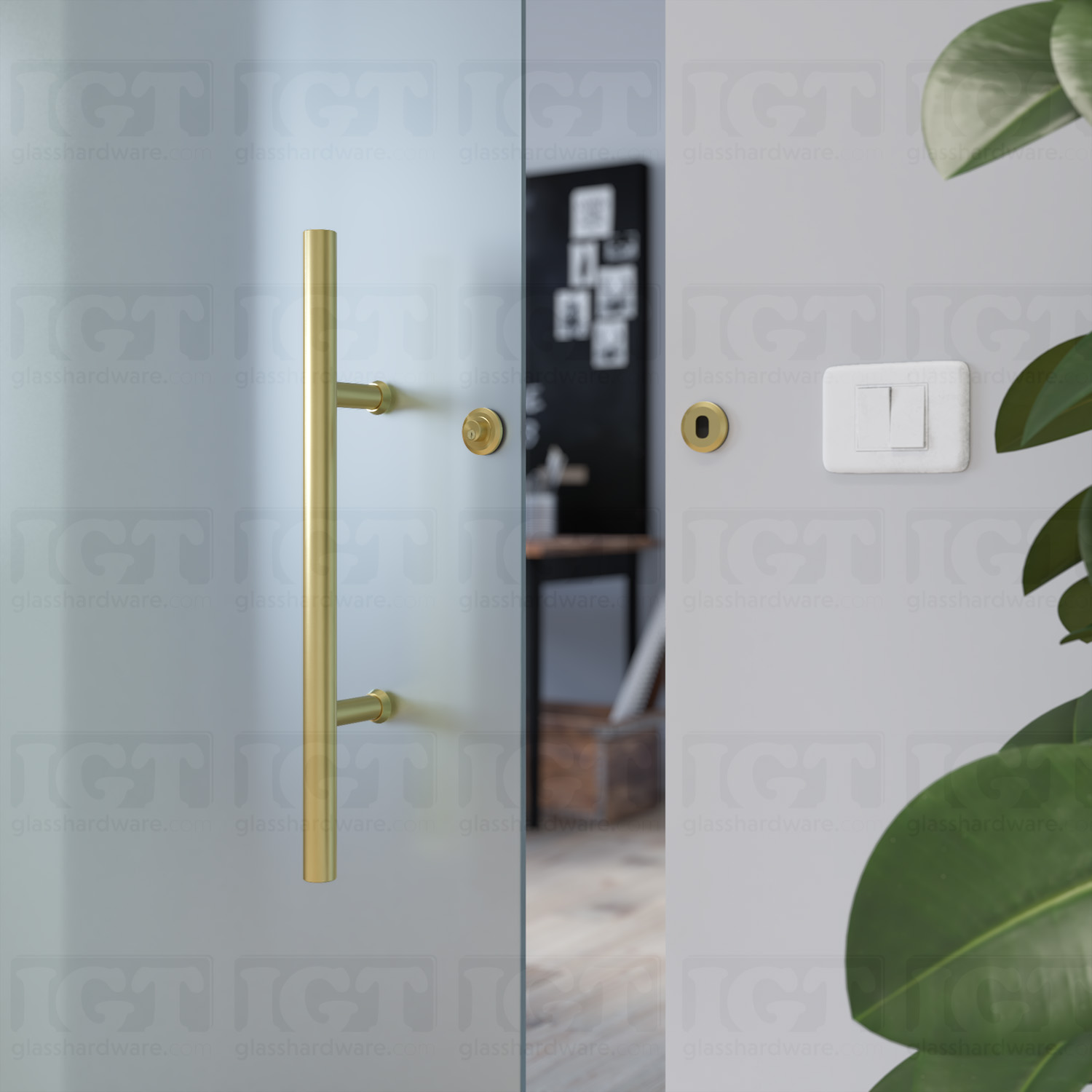 24″ Round Commercial Ladder Handle - Gold Brushed - Image 2