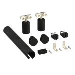 Modern Sliding Door System Wall Mount Kit – Matte Black