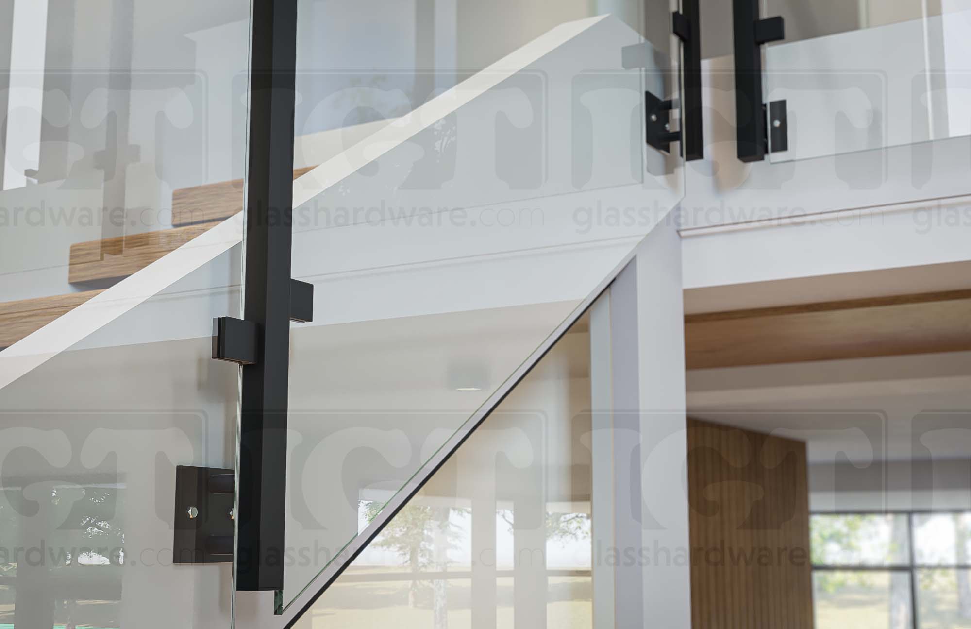 316 S.S Square Wall Mount Post 1-9/16” Dia. x 47-1/4” H. - Matte Black - Image 5