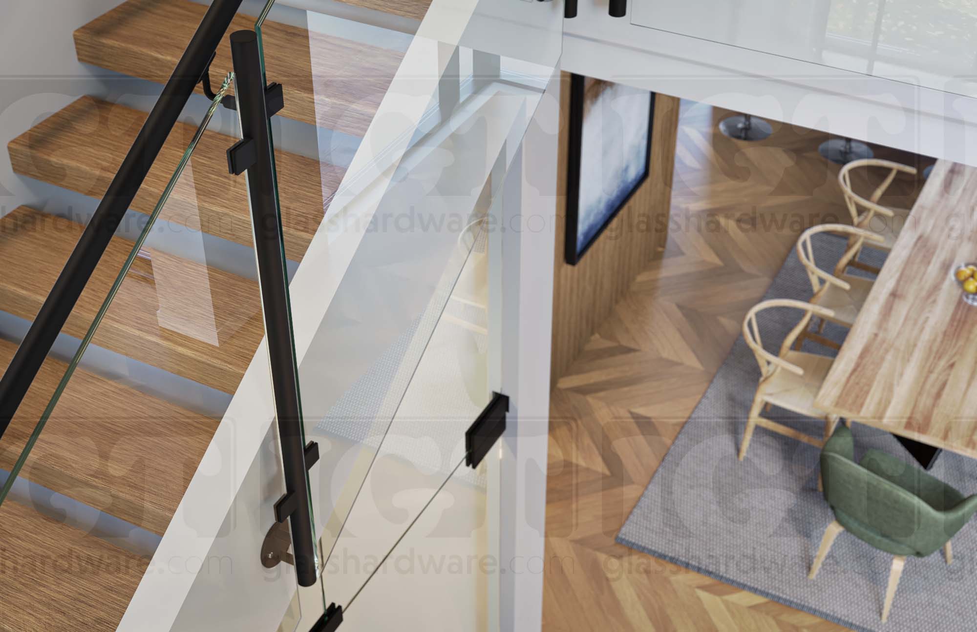 316 S.S Wall Mount Post 1-5/8” Dia. x 47-1/4” H. Matte Black - Image 4