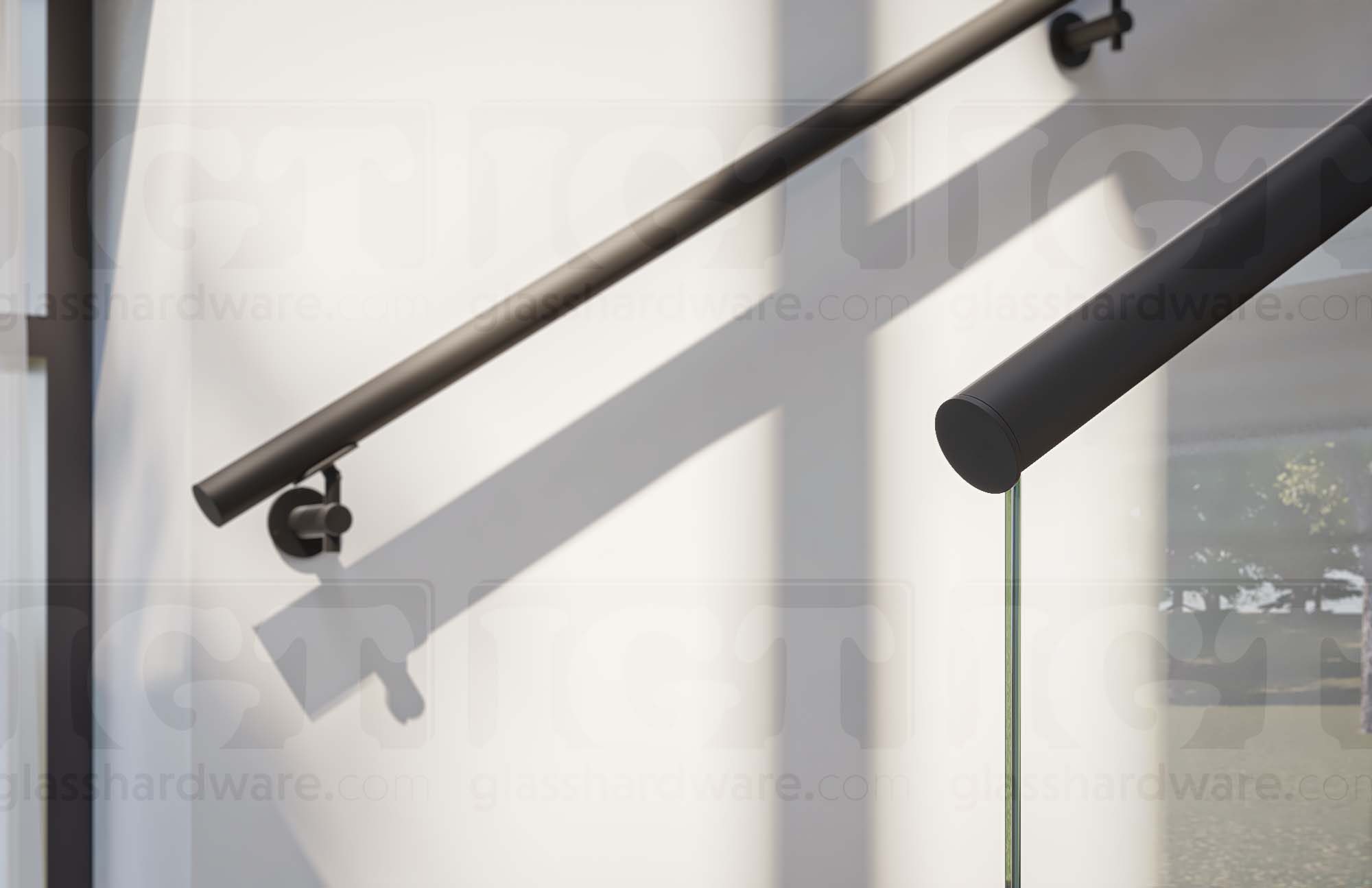 End Cap for Round Cap Rail - Matte Black - Image 4