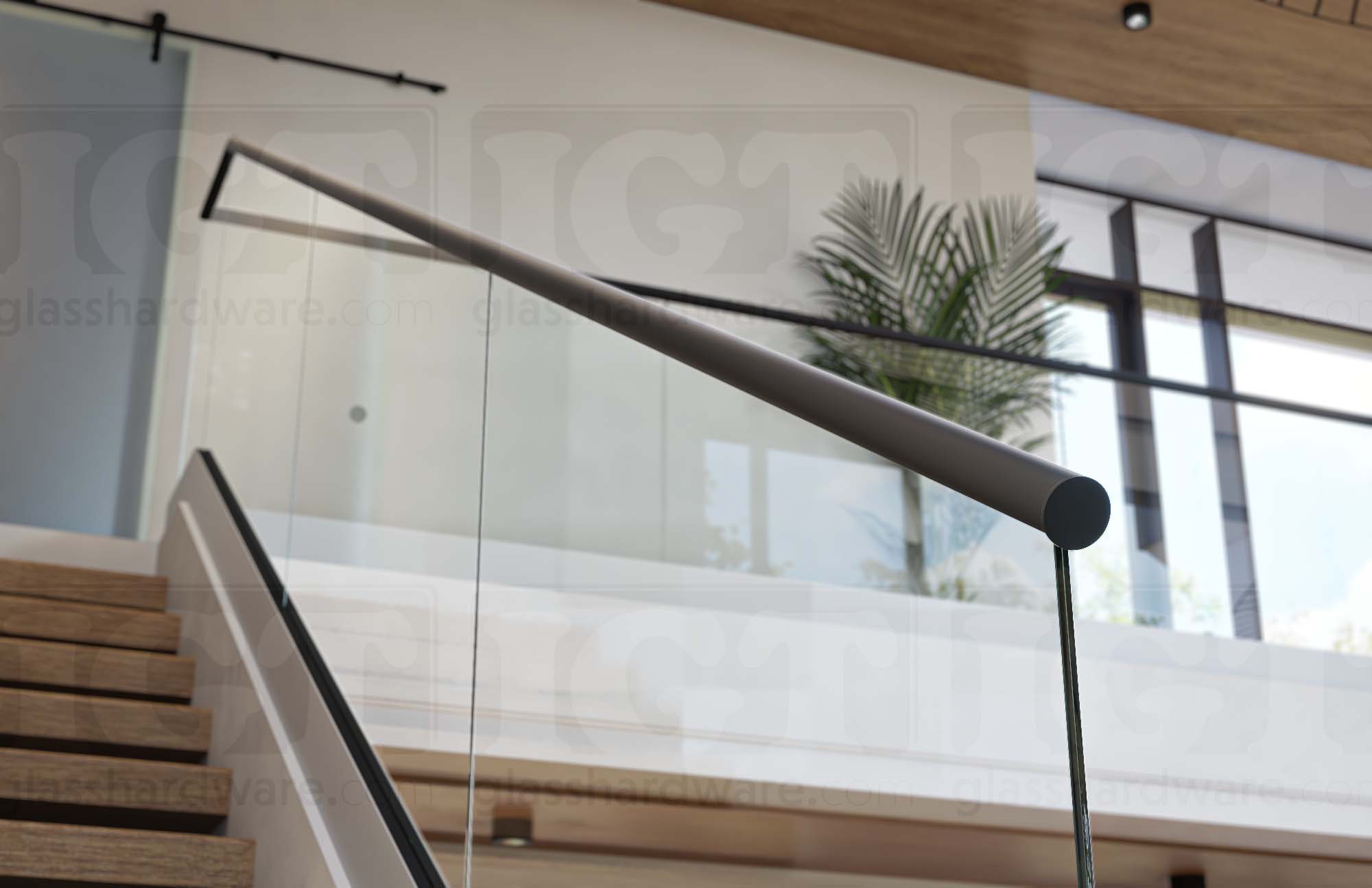 End Cap for Round Cap Rail - Matte Black - Image 3