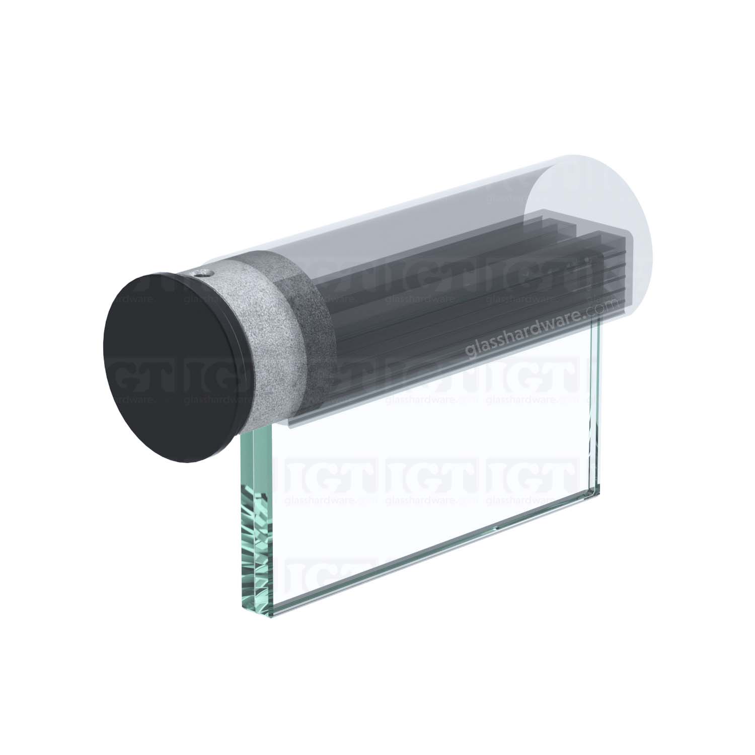 End Cap for Round Cap Rail - Matte Black - Image 5