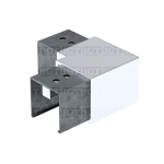 Square 90 Deg. Connector For Slotted Tube 1-9/16″ S.S316 – Polished Stainless