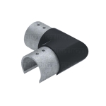 90 Deg. Connector For Slotted Tube 1-5/8″ D. S.S316 – Matte Black