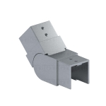 Square 25-55 Deg. Articulated Angle Connector For Slotted Tube – Brushed Stainless