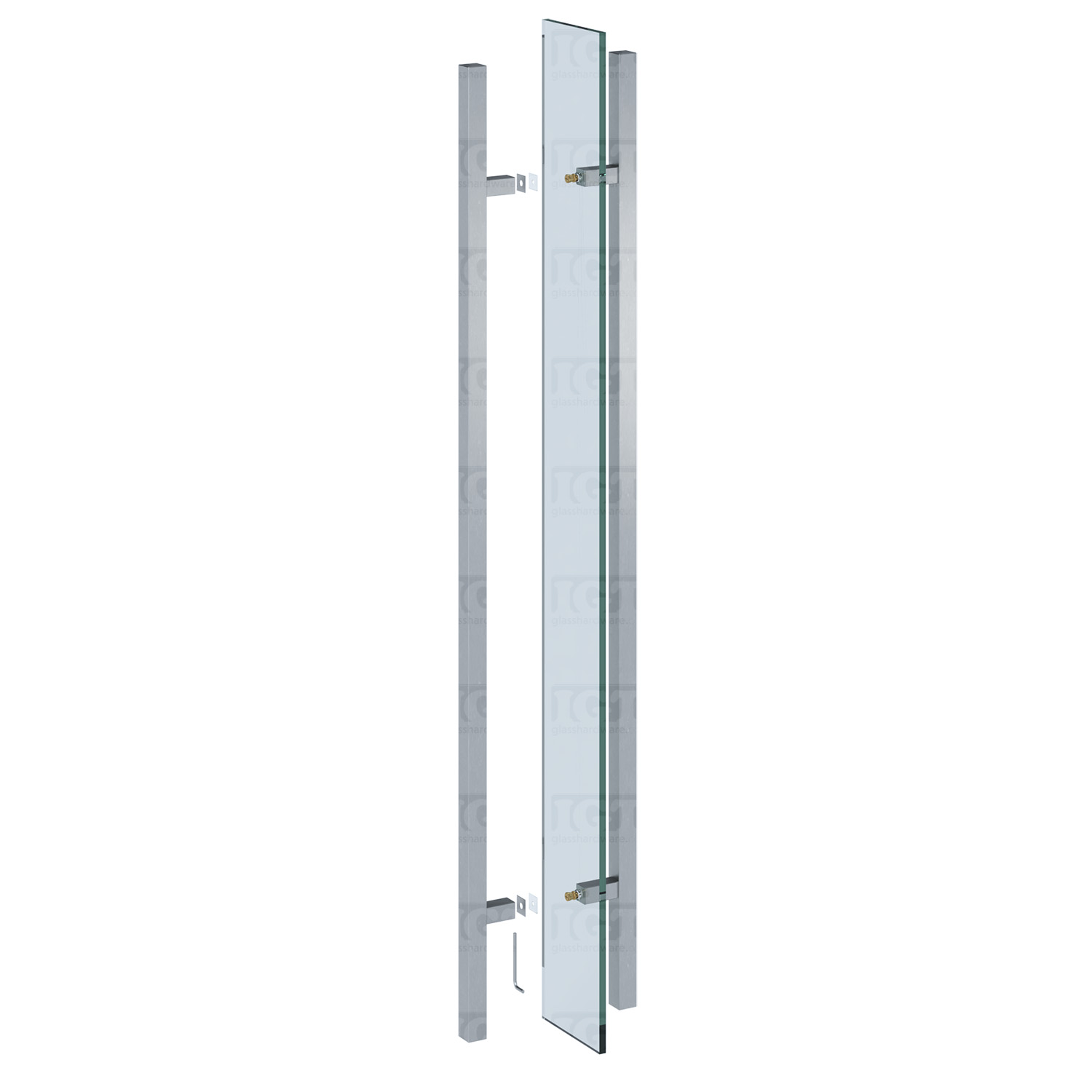 48" Square Commercial Ladder Handle - Brushed Stainless - Image 5