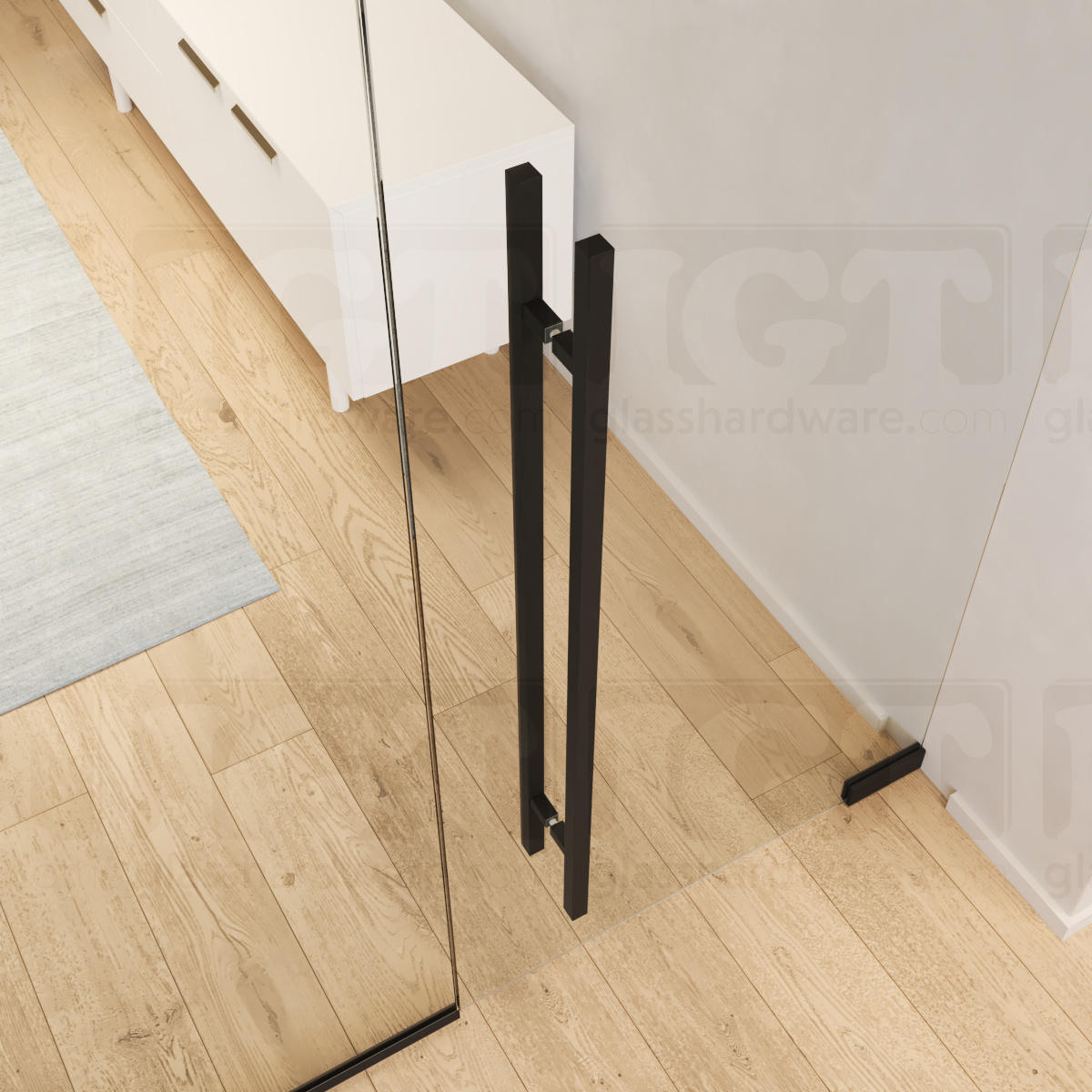 60" Square Commercial Ladder Handle - Matte Black - Image 4