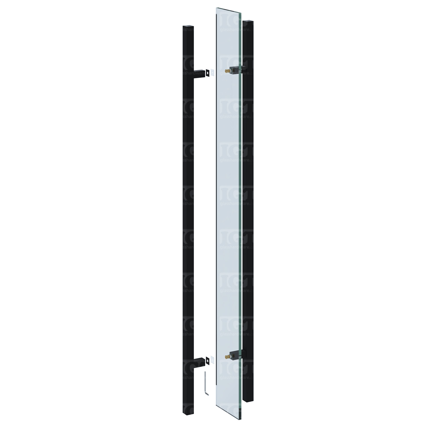 48" Square Commercial Ladder Handle - Matte Black - Image 5