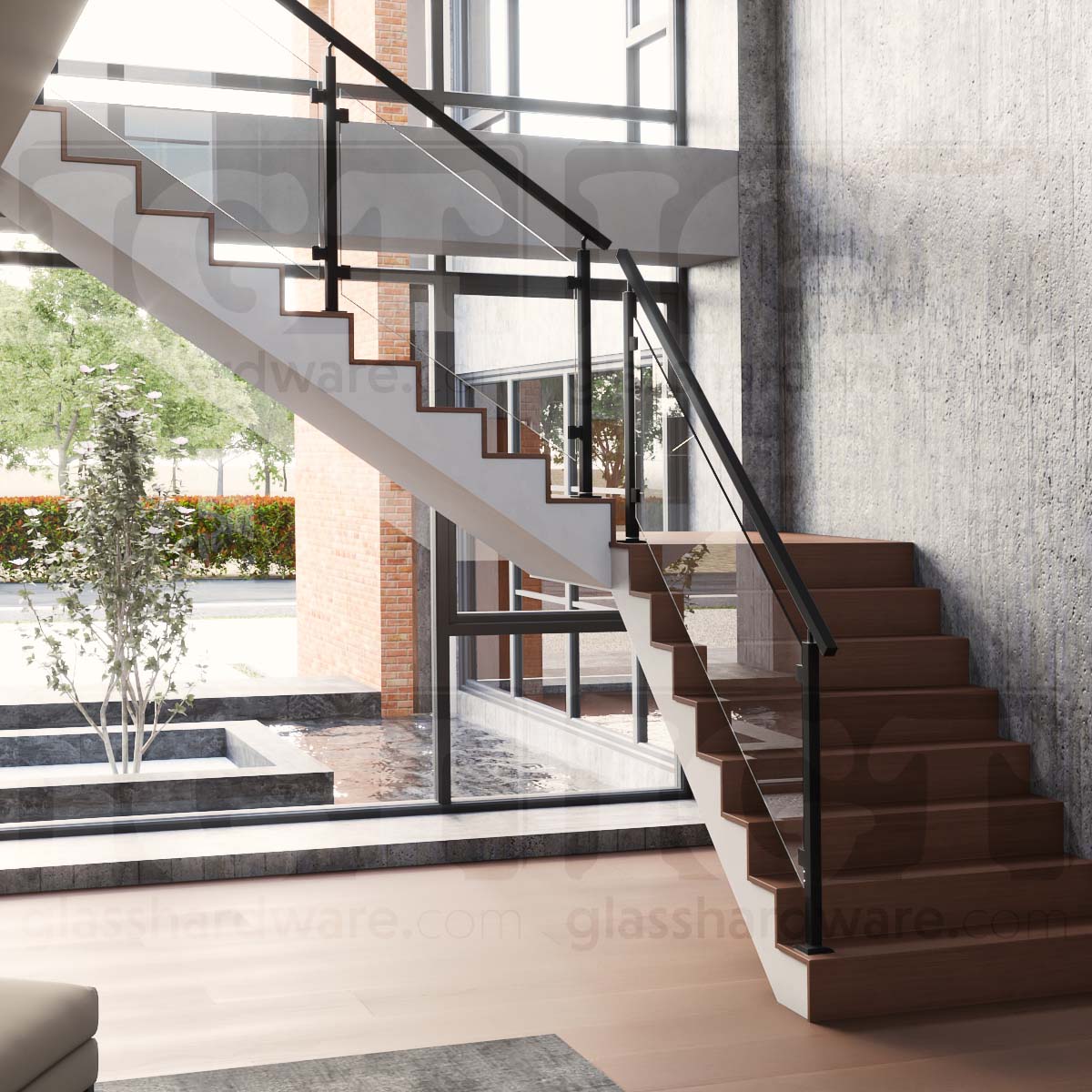 42" Square Blank Post - Matte Black - Image 3