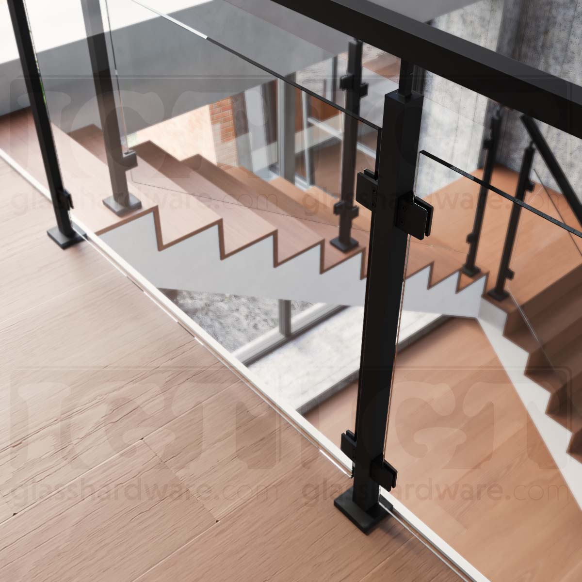 42" Square Blank Post - Matte Black - Image 5