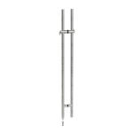 60″ Round Locking Ladder Handle – Brushed Stainless