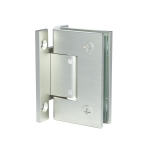 Heavy Duty Adjustable Wall-to-Glass “H” Back Hinge – Brushed Nickel