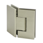 Heavy Duty Adjustable Glass-to-Glass 135 Degree Hinge – Brushed Nickel