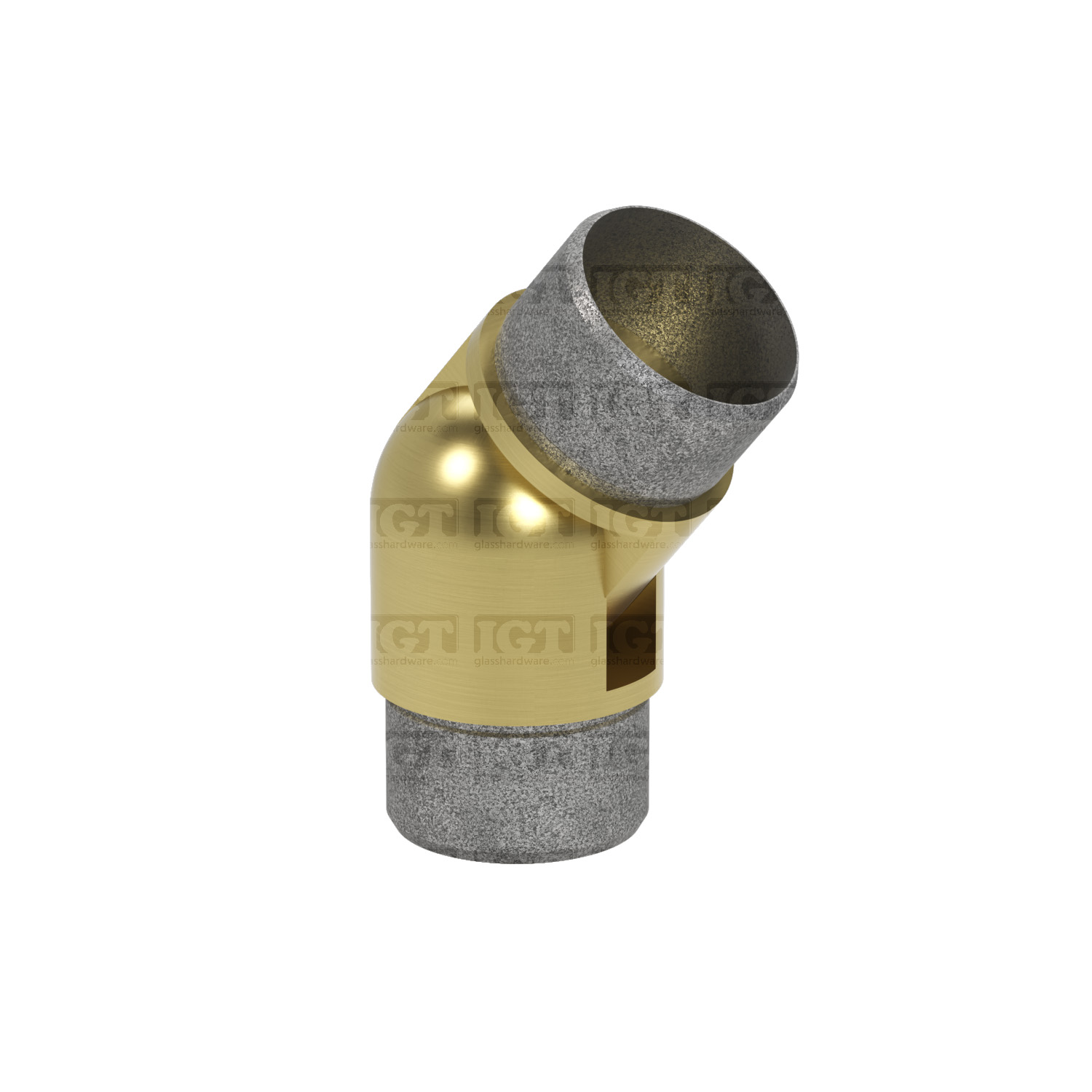 Adjustable Connector for Round Handrail - Gold Brushed