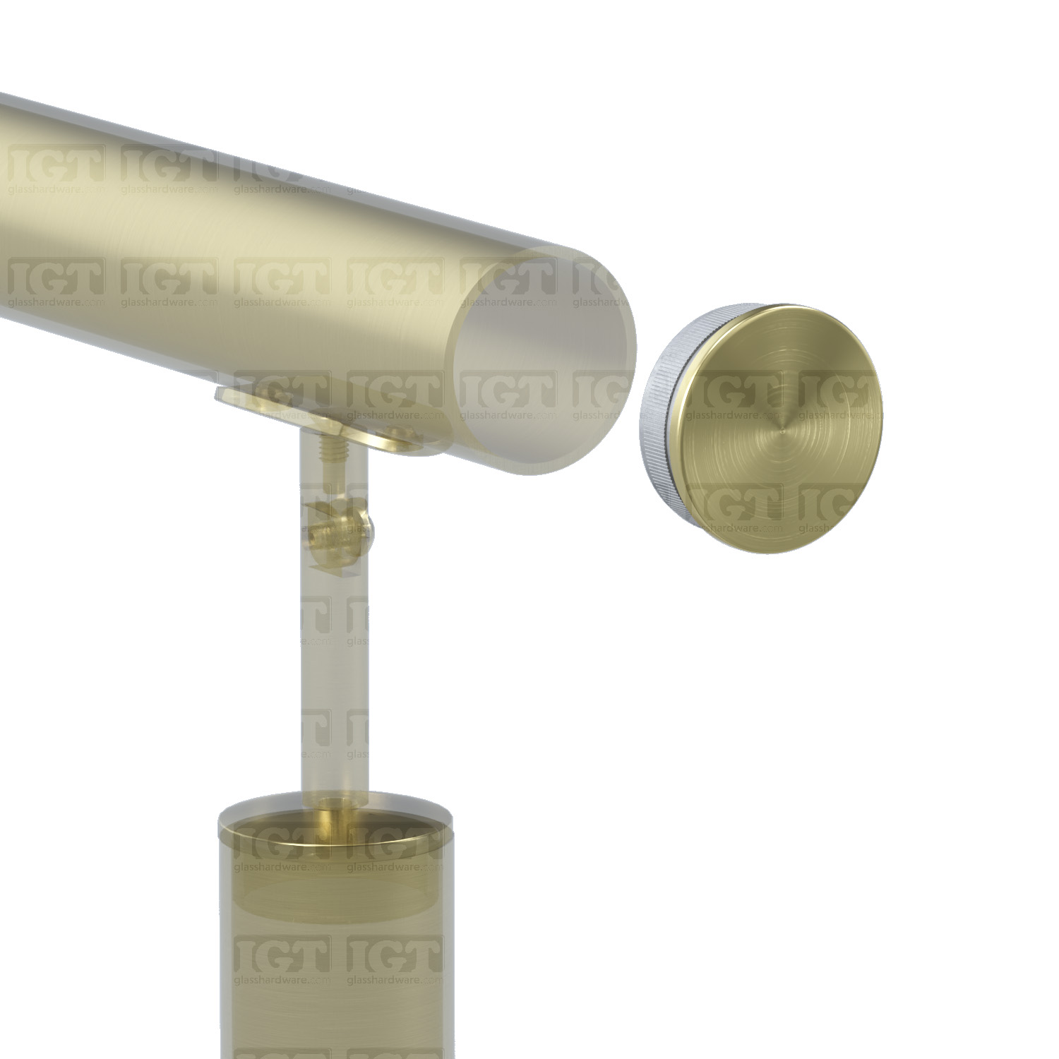 End Cap for Round Handrail - Gold Brushed - Image 6
