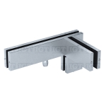 IGT Transom/Sidelite Patch Fitting With Left-hand Support Fin – Brushed Stainless