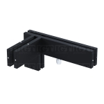 IGT Transom/Sidelite Patch Fitting With Right-hand Support Fin – Matte Black