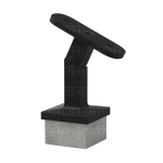 Square Handrail Support Pivotable. S.S316 – Matte Black