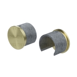 End Cap for Round Cap Rail – Gold Brushed
