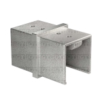Square 180 Deg. Connector For Slotted Tube 1-9/16″ S.S316 – Brushed Stainless