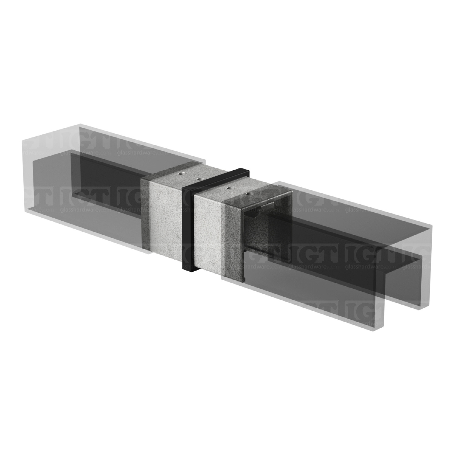 Square 180 Deg. Connector For Slotted Tube 1-9/16" S.S316 - Matte Black - Image 6