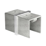 Square 180 Deg. Connector For Slotted Tube 1-9/16″ S.S316 – Polished Stainless